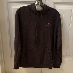 Simply Southern Heather Gray Hoodie with Pink Logo. Size S